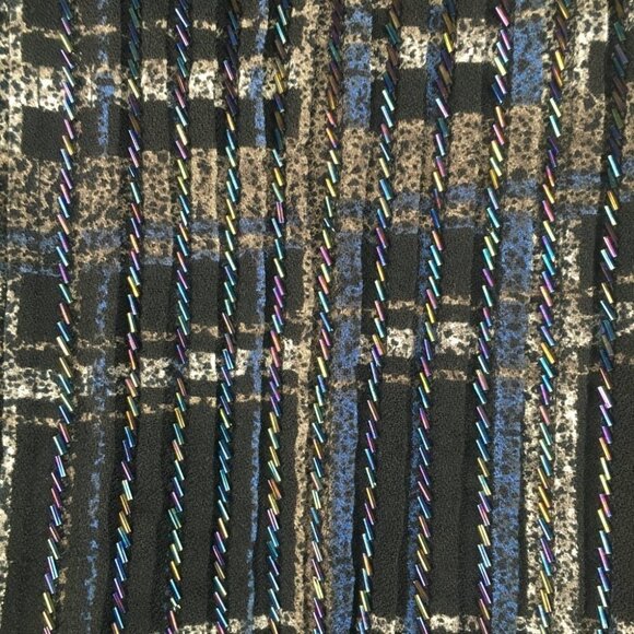 Soft Surroundings Beaded Button Down Long Blouse Tunic Top  Small - Picture 5 of 10